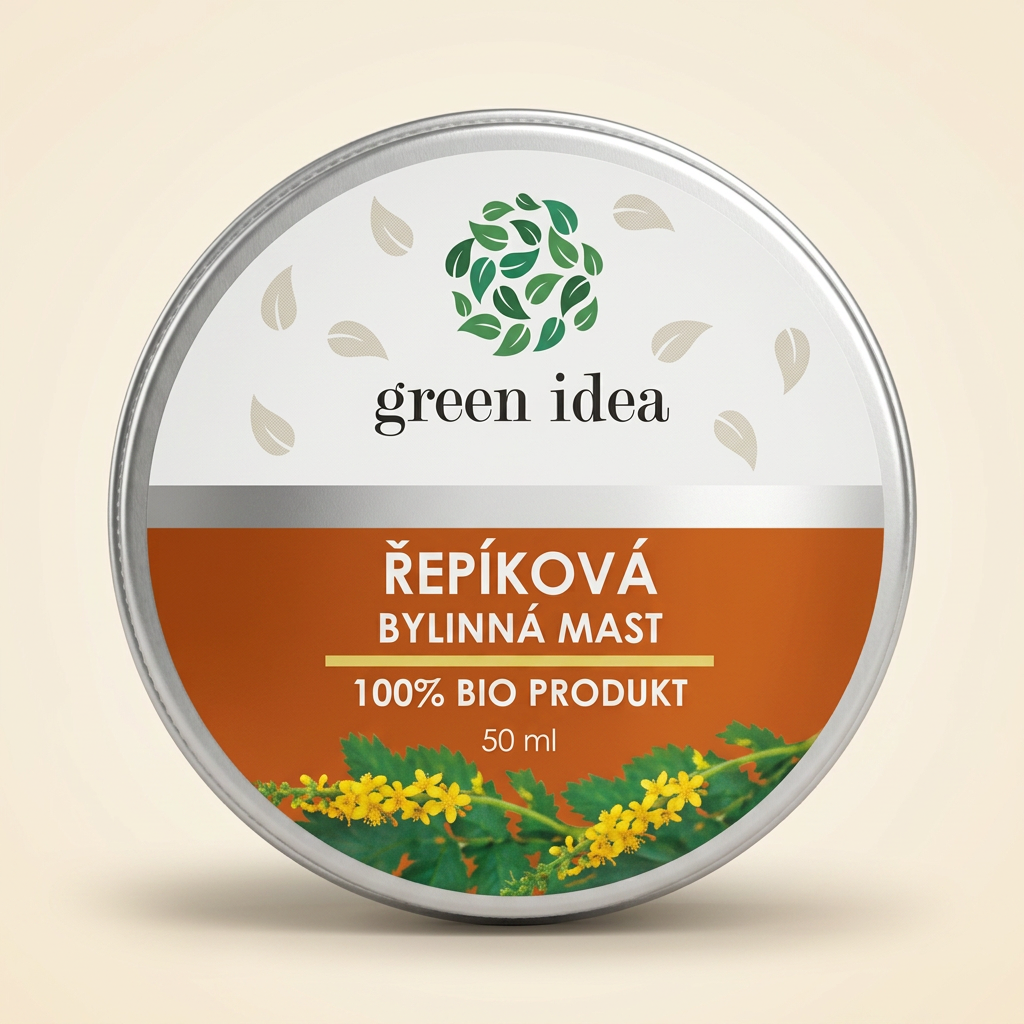 green idea Řepíková bylinná mast 50 ml – hliníková dóza so žltými kvetmi repíka na štítku