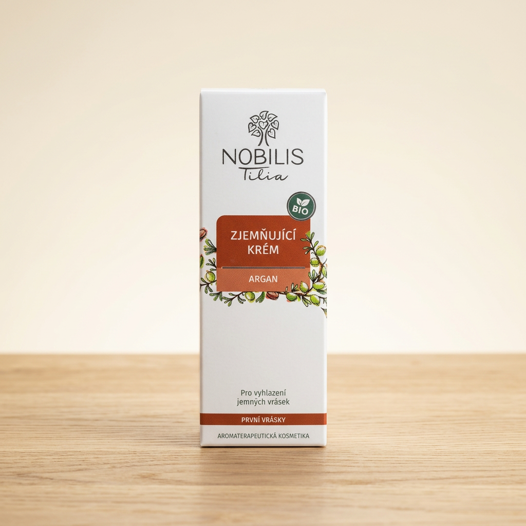 Nobilis Tilia Zjemňujúci krém Argan 50 ml – biela krabička s oranžovým štítkom