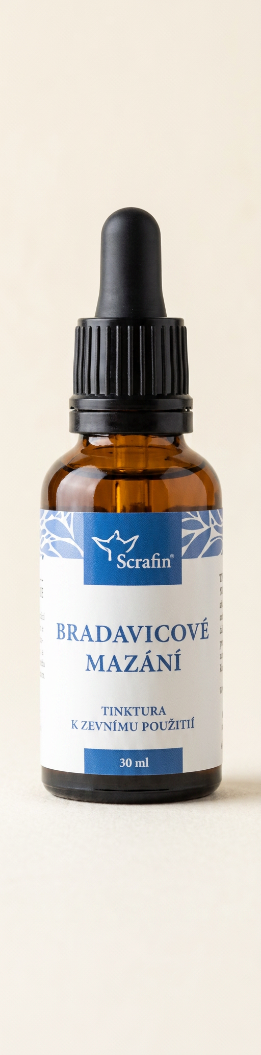 Scrafin Bradavicové mazání – bylinná tinktúra k zevnímu použití, 30 ml v hnedej sklenenej fľaštičke s čiernou kvapkadicou